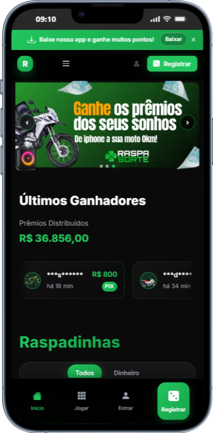 Sistema de Raspadinha Digital Verde - Plataforma iGaming Broker Soft